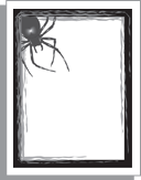 Spider background. Spider. Halloween stationery and letterhead.